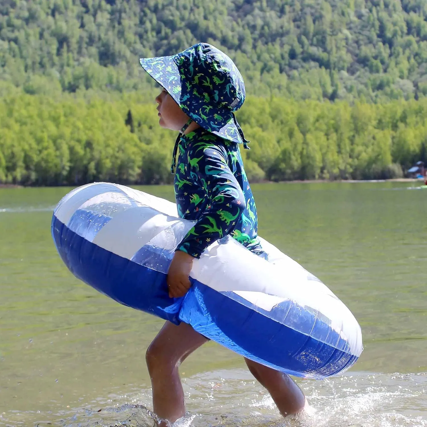 JAN & JUL Quick Dry Sun-Hat with Neck Flap for Swimming Boys' Beach Hat