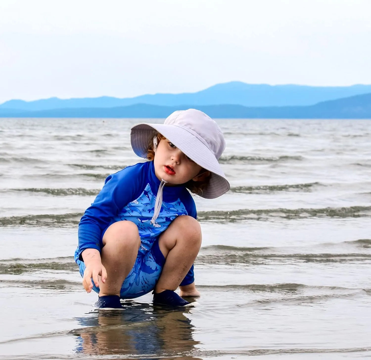 JAN & JUL Quick Dry Sun-Hat with Neck Flap for Swimming Boys' Beach Hat