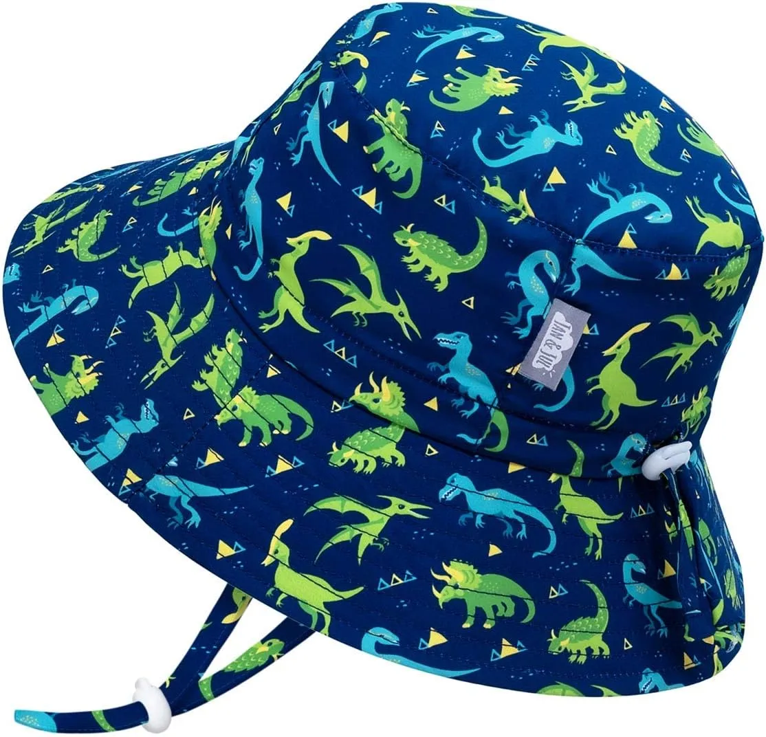 JAN & JUL Quick Dry Sun-Hat with Neck Flap for Swimming Boys' Beach Hat
