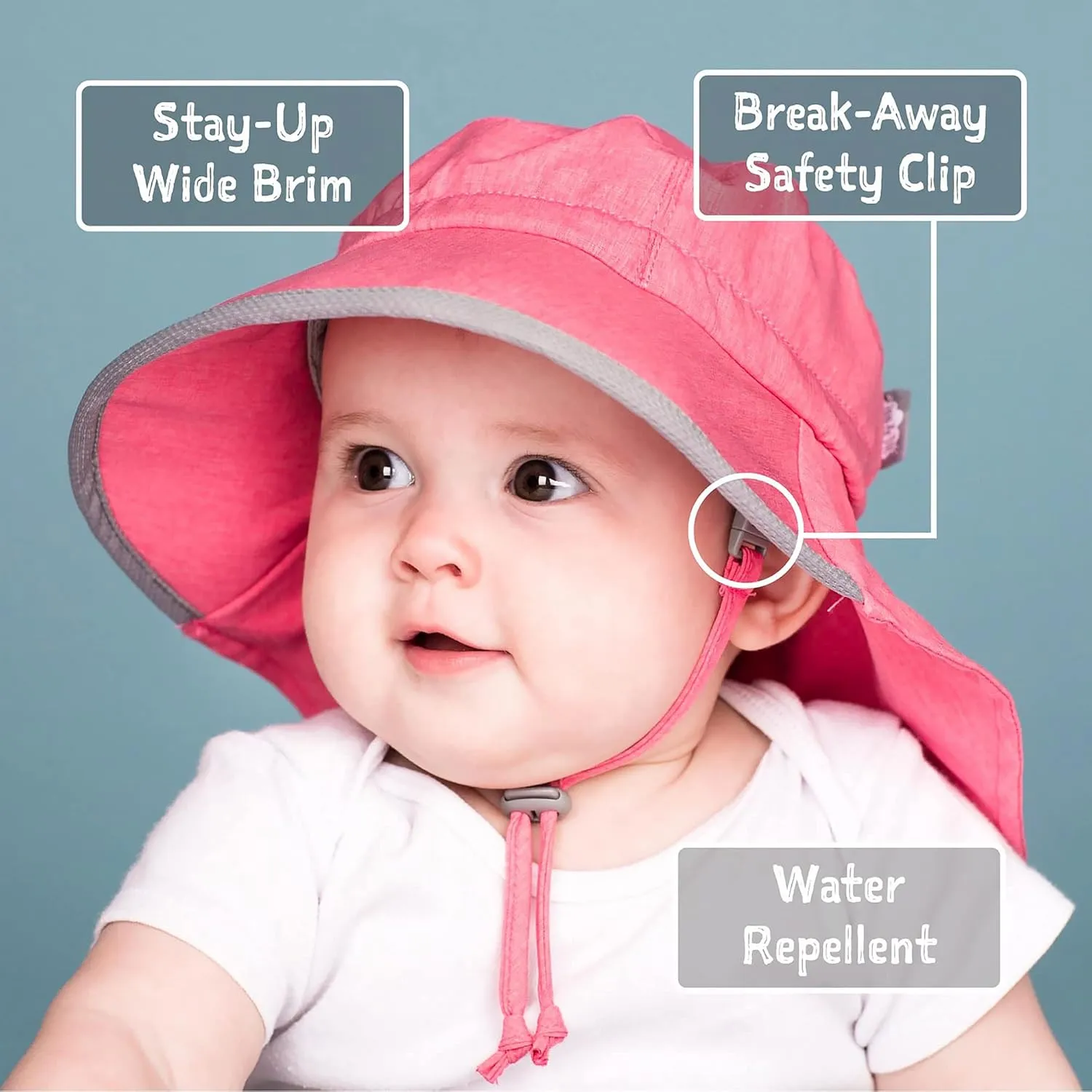 JAN & JUL Summer Adventure Wide Brim 50  UPF Quick-Dry Sun-Hats for Kids