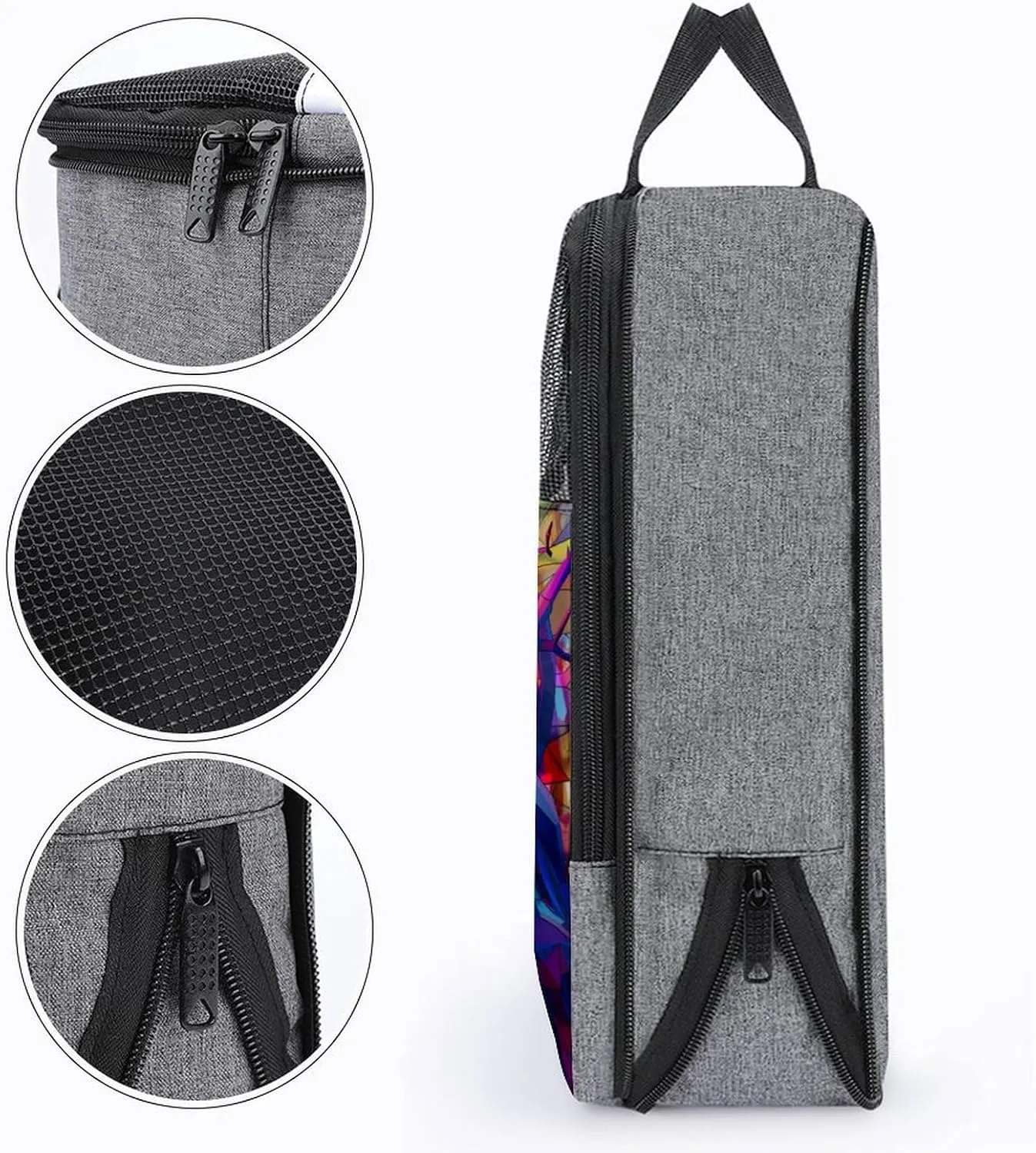 Jesus Christ with The Crown of Thorns Stained Glass Shoe Bag for Travel Daily Use Anti-dust Storage Carrier Golf Shoe Pouch