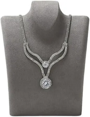 Jewelry Rack Necklace Display Stand Bust Display Stand Pendant Jewelry Hanging Rack Window Jewelry Storage Stand Jewelry Display(Gris,Medium)