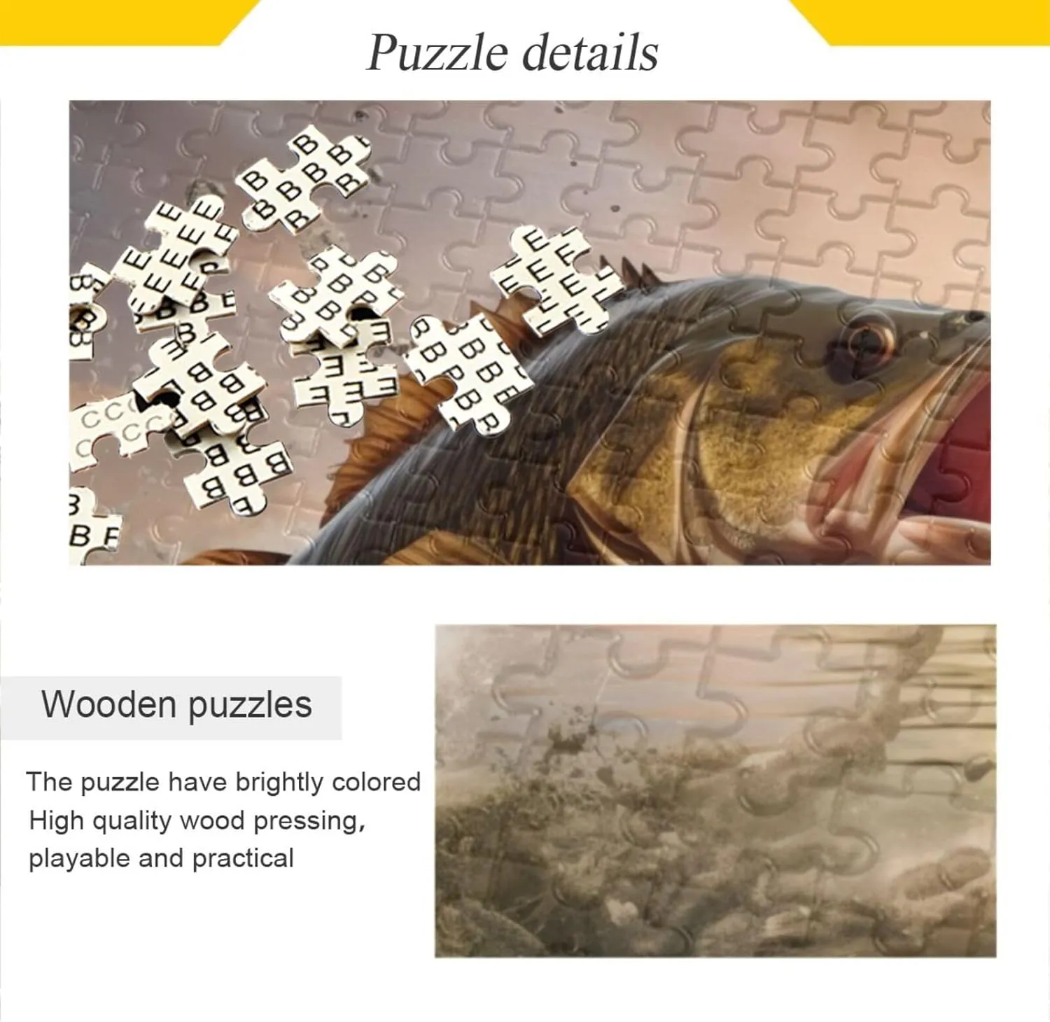 Jigsaw Puzzle Fish Jump Sunrise for Adults 500 Pieces, Extremely Challenging and Difficult Puzzle for Family Games, Party Entertainment, and Brain Teasing Fun