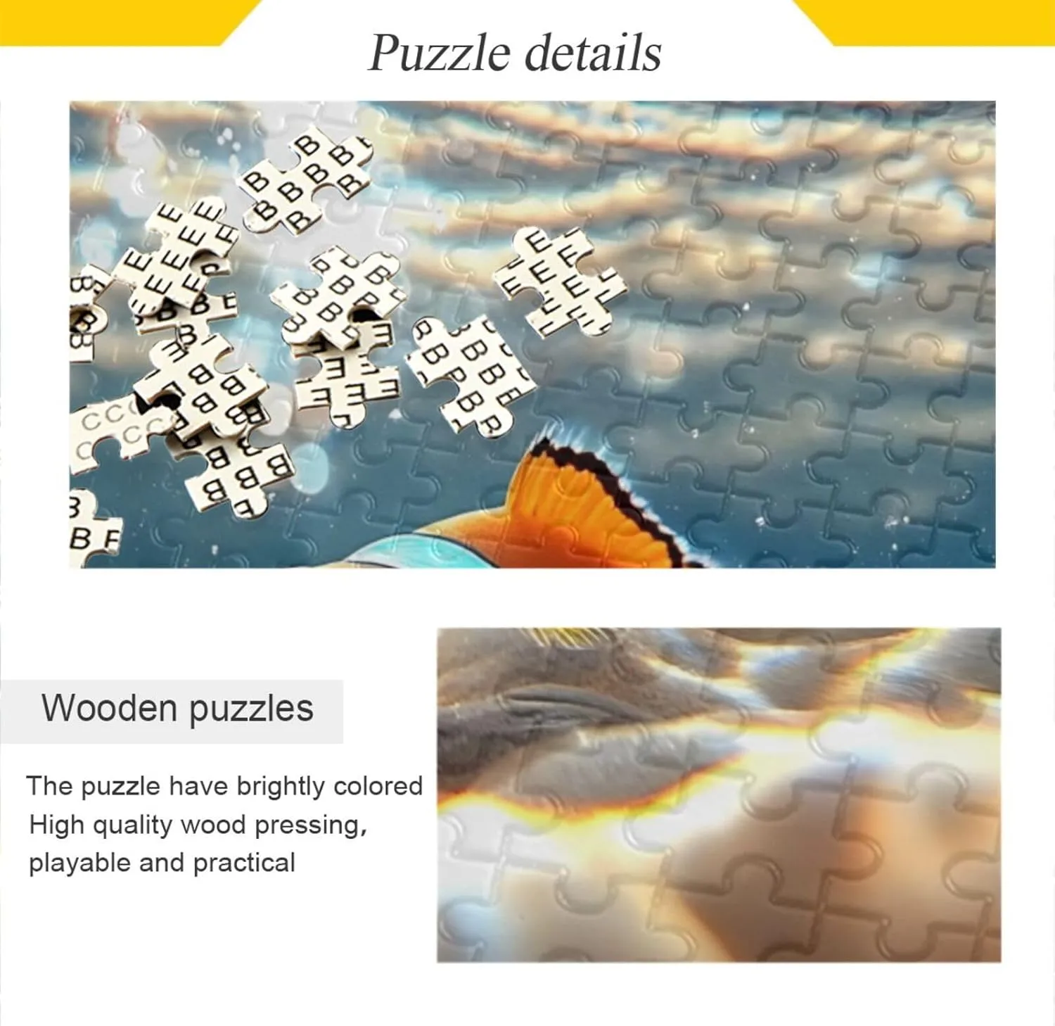 Jigsaw Puzzle Fish Underwater for Adults 1000 Pieces, Extremely Challenging and Difficult Puzzle for Family Games, Party Entertainment, and Brain Teasing Fun