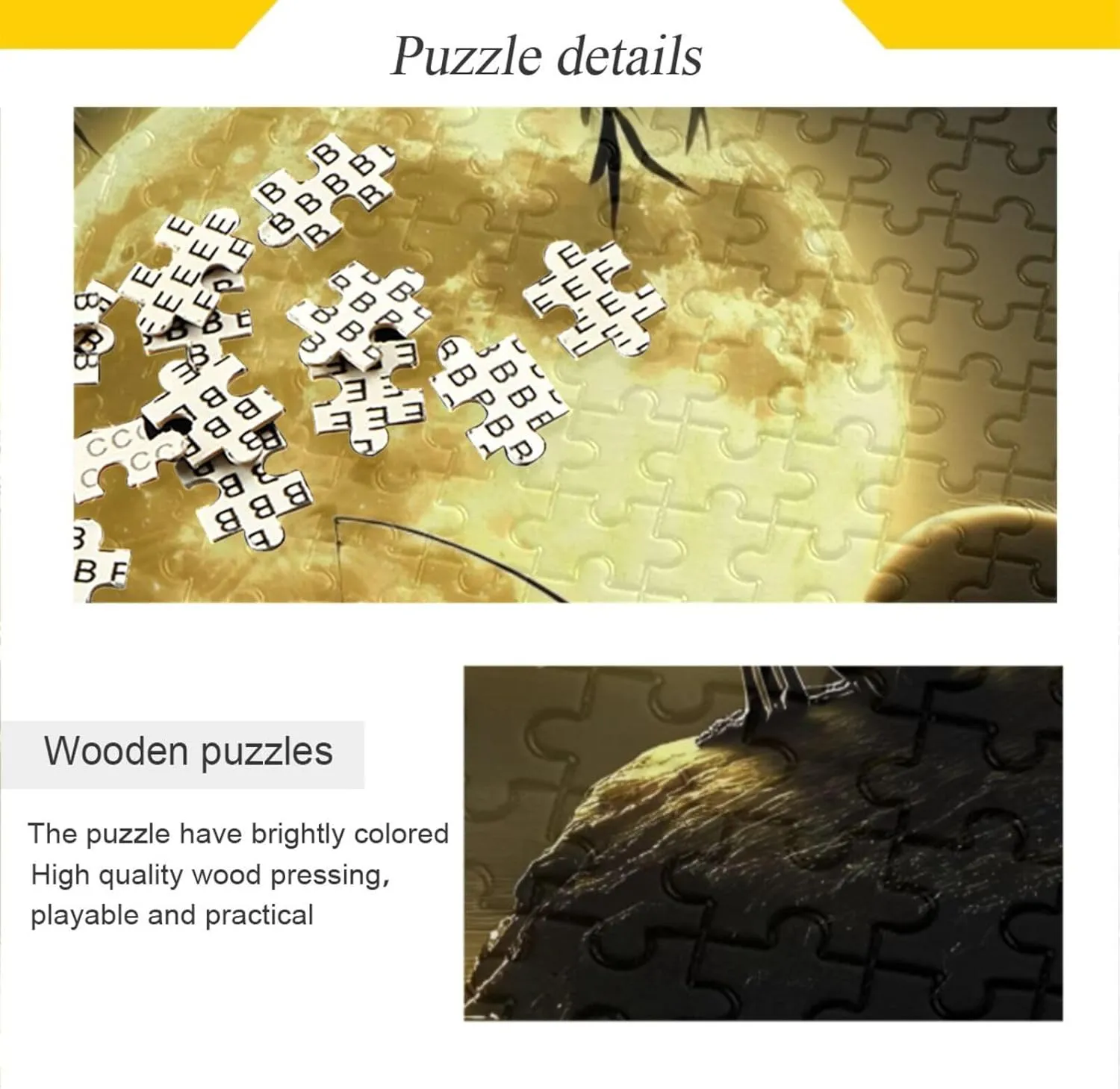 Jigsaw Puzzle Skeleton Fishing Moon Funny for Adults 1000 Pieces, Extremely Challenging and Difficult Puzzle for Family Games, Party Entertainment, and Brain Teasing Fun