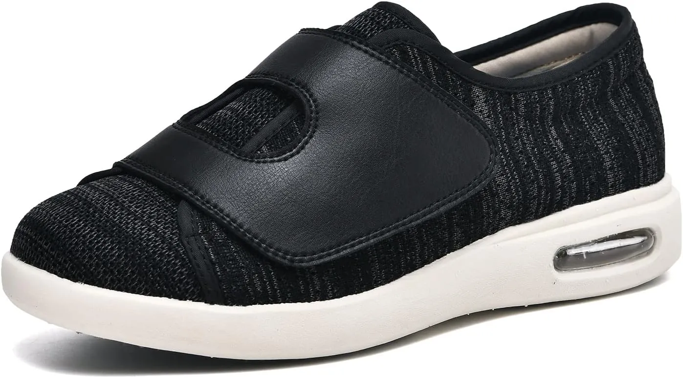 JITUUE Diabetic Shoes for Elderly Men Large Size Wide Adjustable Closure for Men Walking Shoes Edema Plantar Fasciitis Bunions Arthritis Swollen Feet Seniors Tennis Skechers