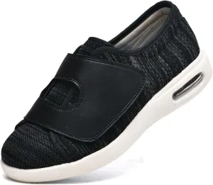 JITUUE Diabetic Shoes for Elderly Men Large Size Wide Adjustable Closure for Men Walking Shoes Edema Plantar Fasciitis Bunions Arthritis Swollen Feet Seniors Tennis Skechers