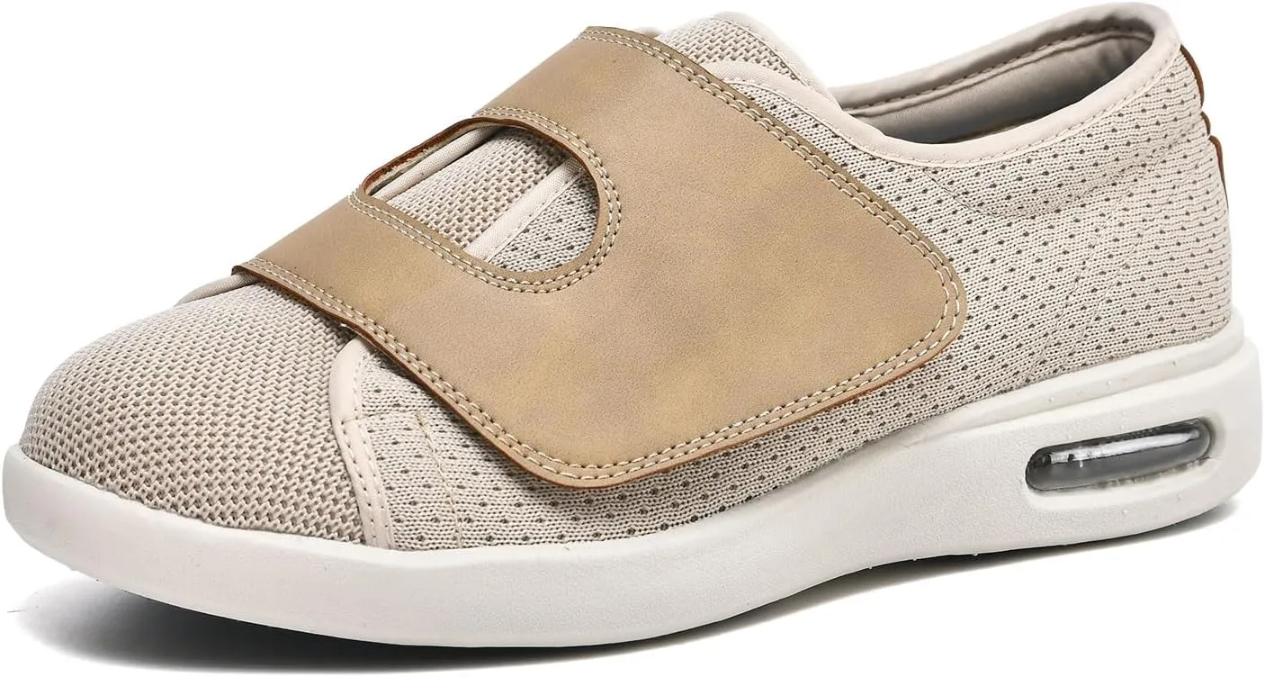 JITUUE Diabetic Shoes for Elderly Men Large Size Wide Adjustable Closure for Men Walking Shoes Edema Plantar Fasciitis Bunions Arthritis Swollen Feet Seniors Tennis Skechers