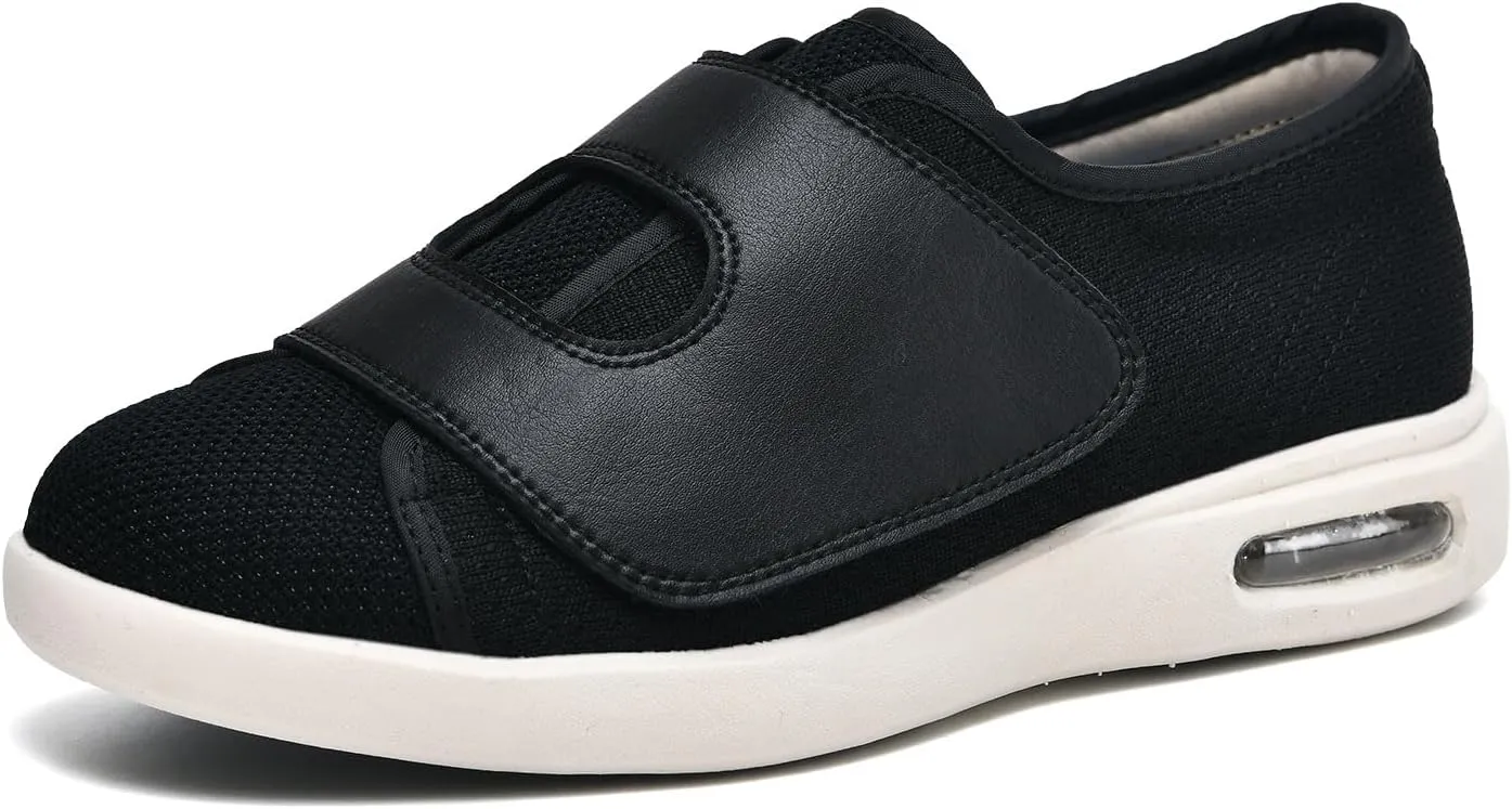 JITUUE Diabetic Shoes for Elderly Men Large Size Wide Adjustable Closure for Men Walking Shoes Edema Plantar Fasciitis Bunions Arthritis Swollen Feet Seniors Tennis Skechers