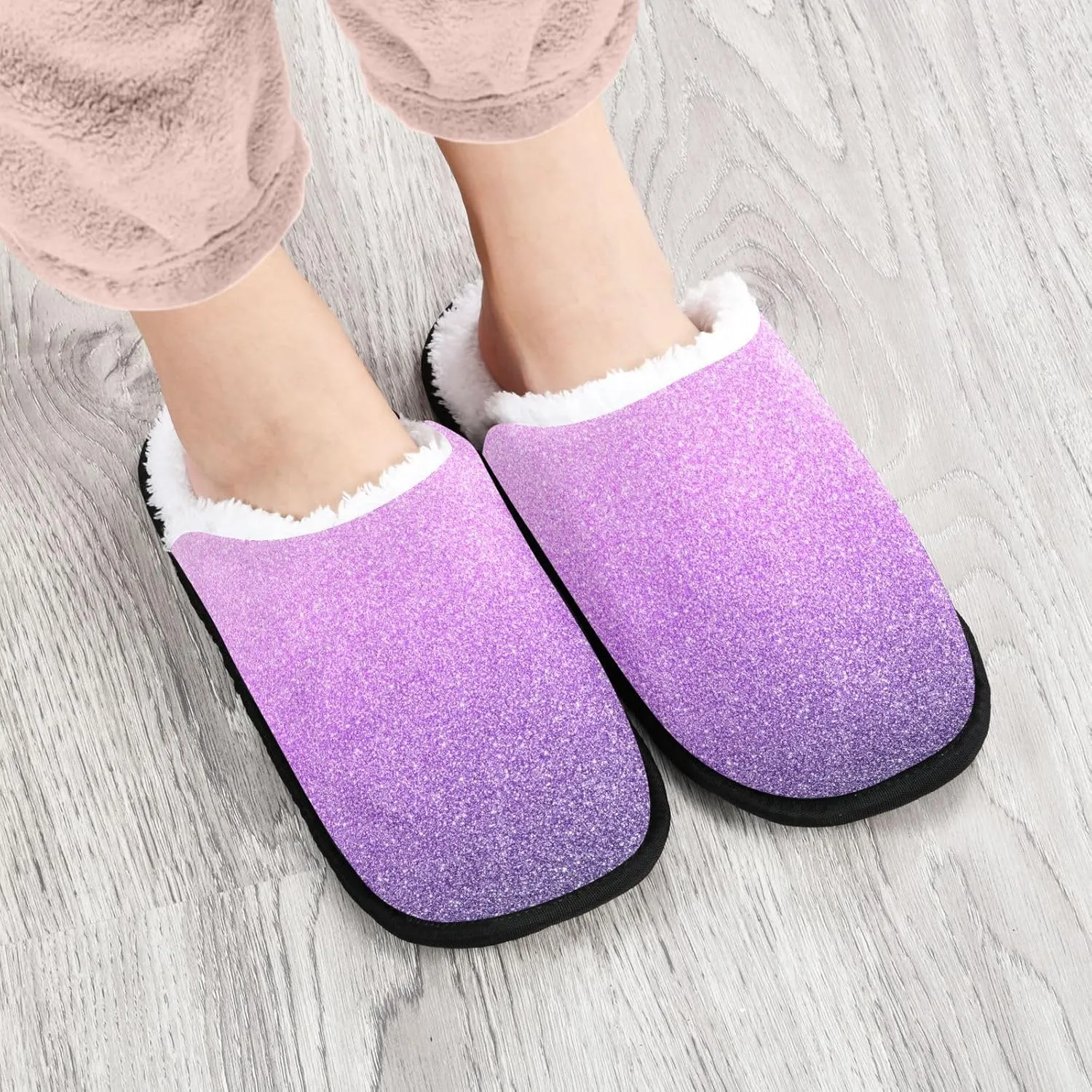 Joisal Spring Green Ladies House Slippers Non Slip Womens Slippers Size 7 with Storage Bag