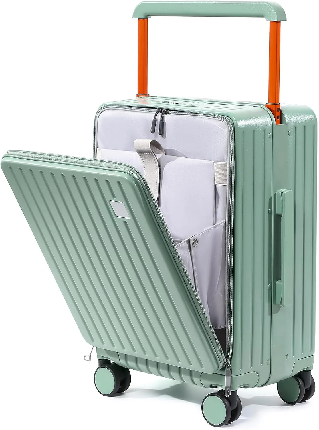 Joyway Hardshell Carry on Luggage Airline Approved with Front Pocket, Lightweight Hardside 20 Inch Suitcase with Spinner Wheels and TSA Lock (Green, Carry on Luggage-20 In)