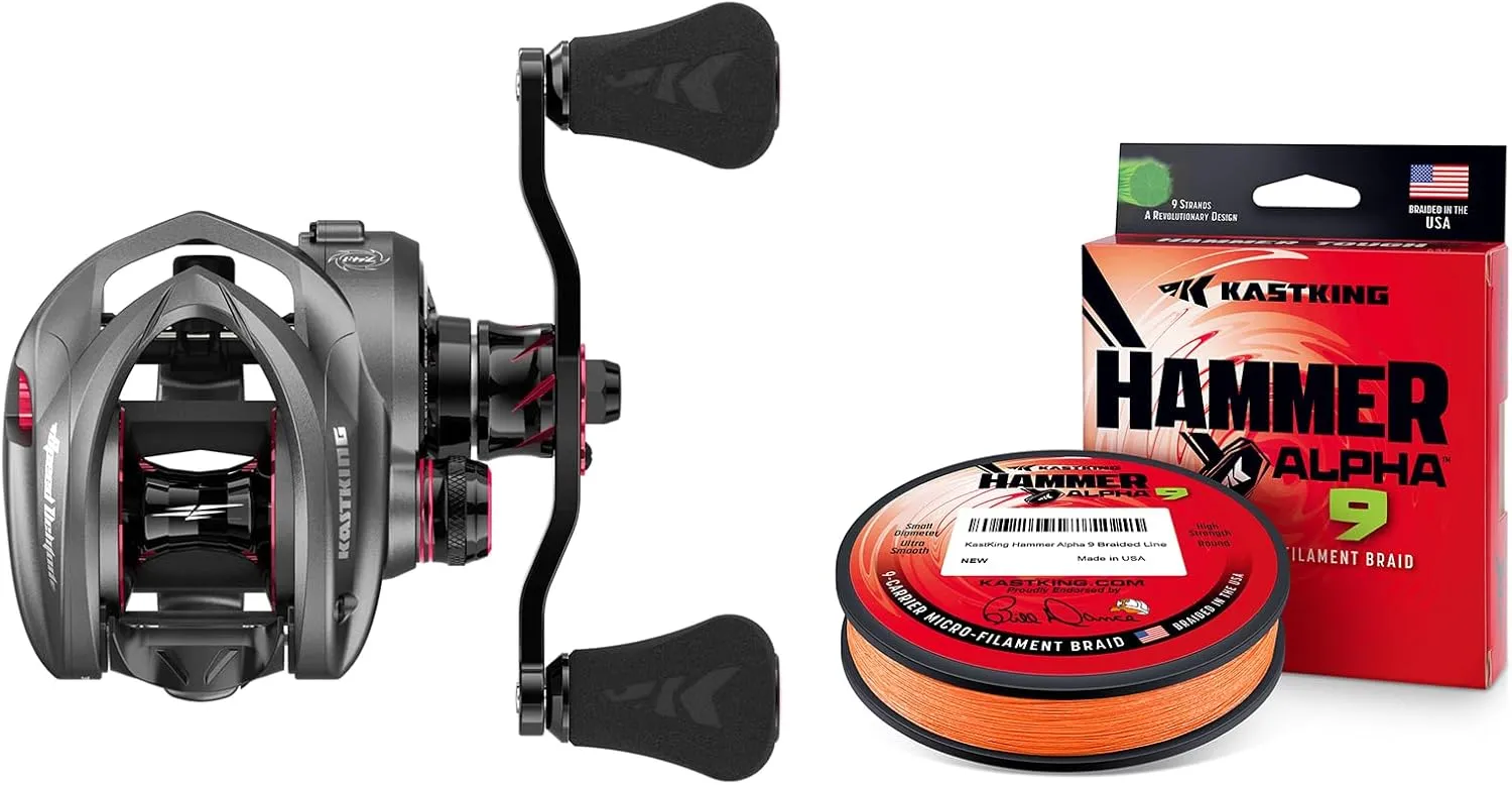 KastKing Speed Demon Elite Deadbolt Baitcasting Reel & KastKing Hammer Alpha 9