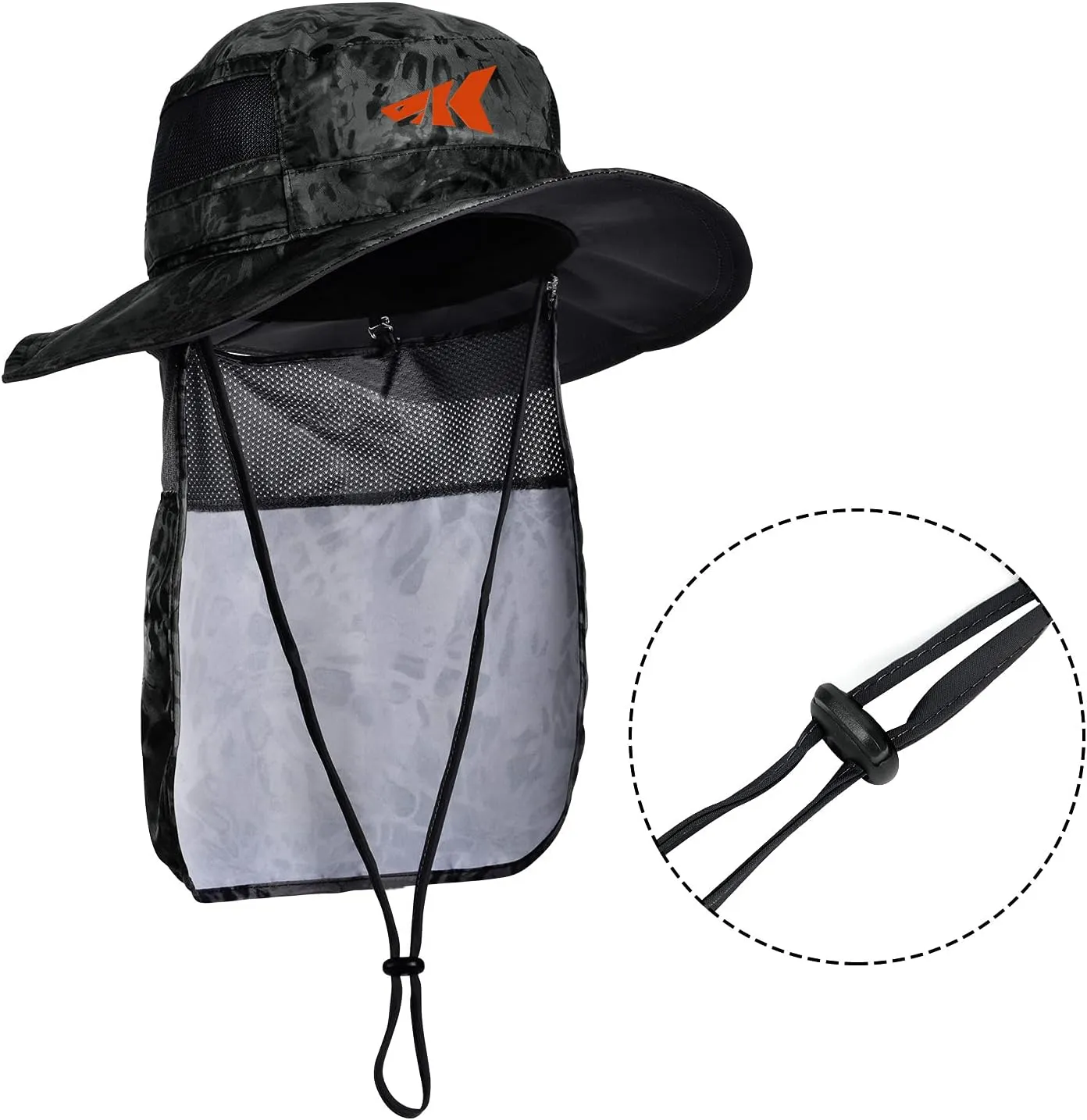 KastKing UPF 50 Boonie Hat Fishing Hat with Removable Neck Flap Sun Hats for Men