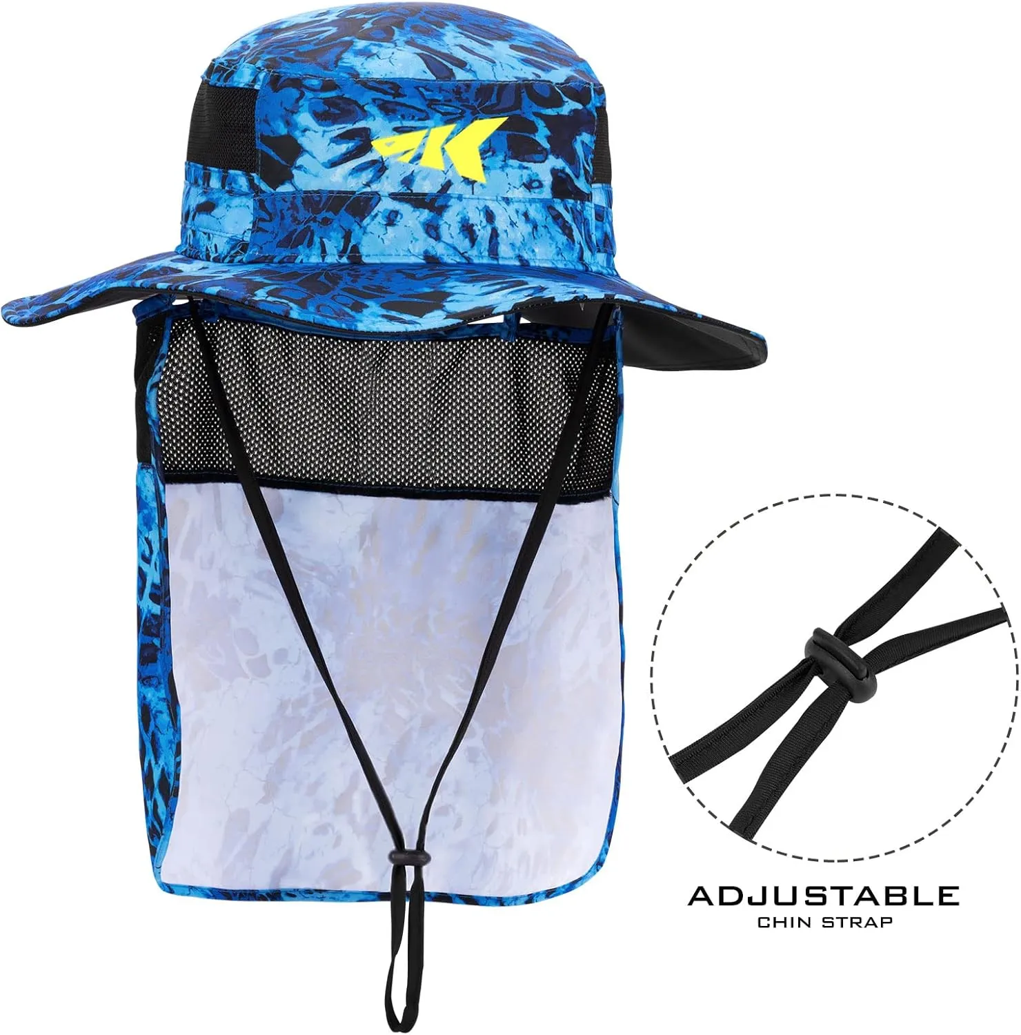 KastKing UPF 50 Boonie Hat Fishing Hat with Removable Neck Flap Sun Hats for Men