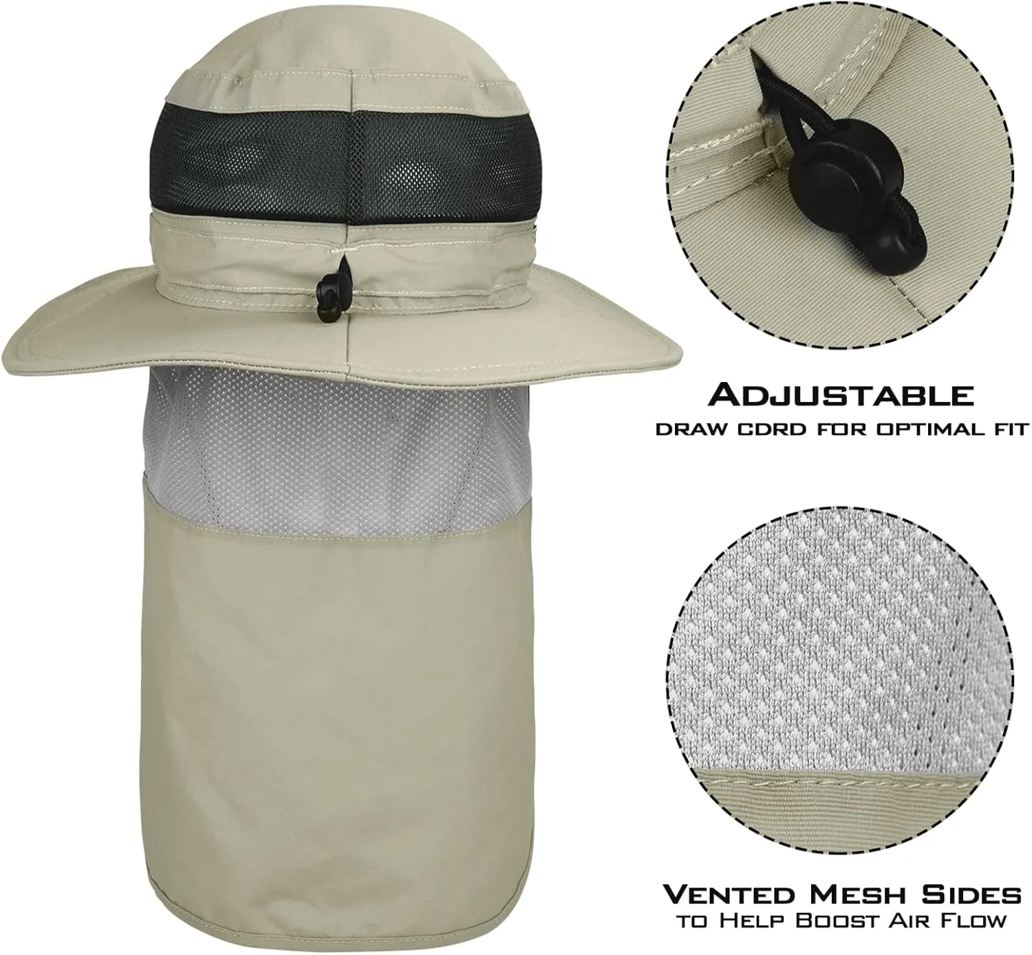 KastKing UPF 50 Boonie Hat Fishing Hat with Removable Neck Flap Sun Hats for Men