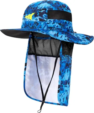 KastKing UPF 50 Boonie Hat Fishing Hat with Removable Neck Flap Sun Hats for Men