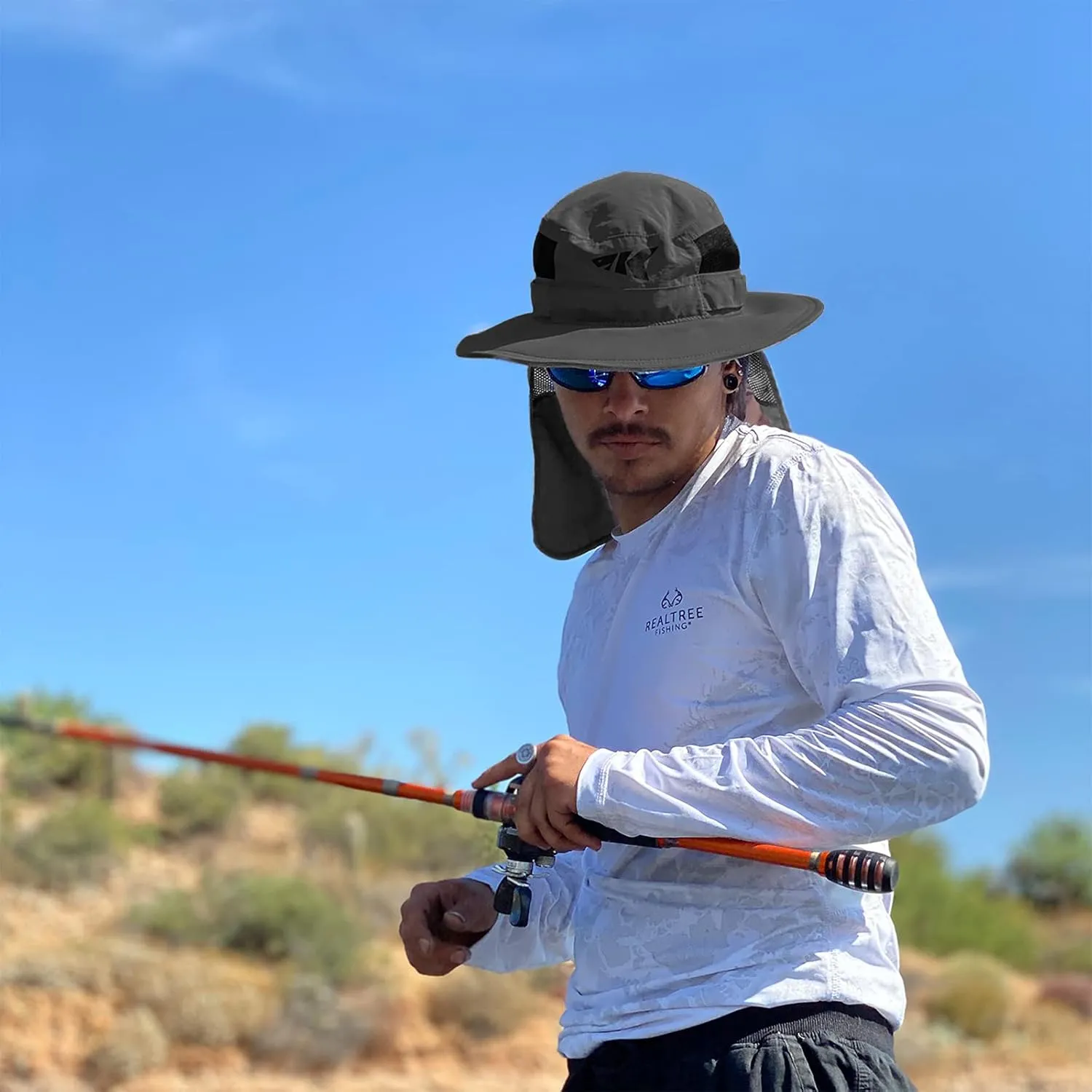 KastKing UPF 50 Boonie Hat Fishing Hat with Removable Neck Flap Sun Hats for Men