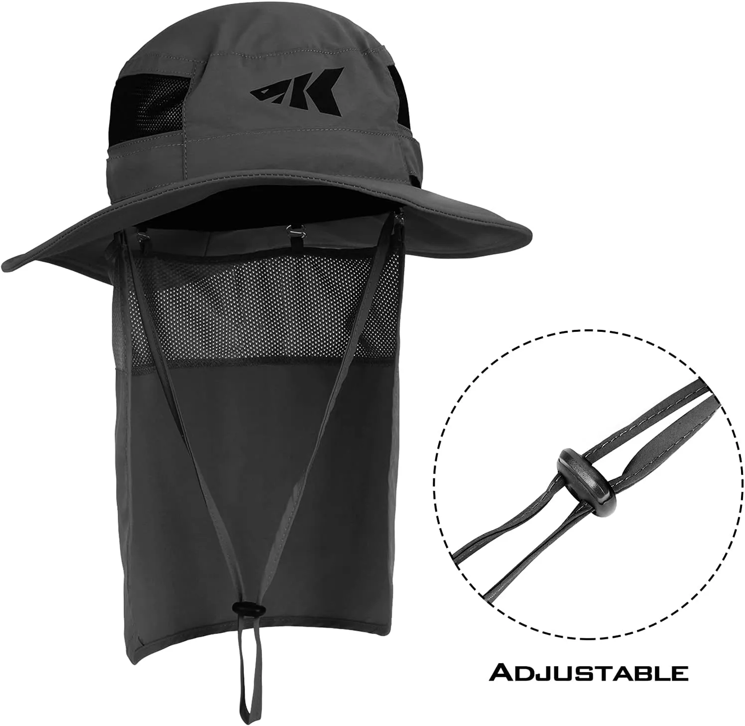 KastKing UPF 50 Boonie Hat Fishing Hat with Removable Neck Flap Sun Hats for Men