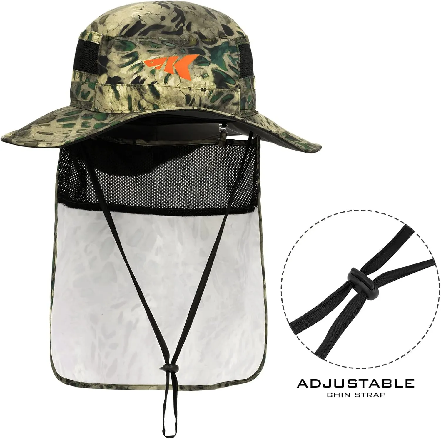 KastKing UPF 50 Boonie Hat Fishing Hat with Removable Neck Flap Sun Hats for Men