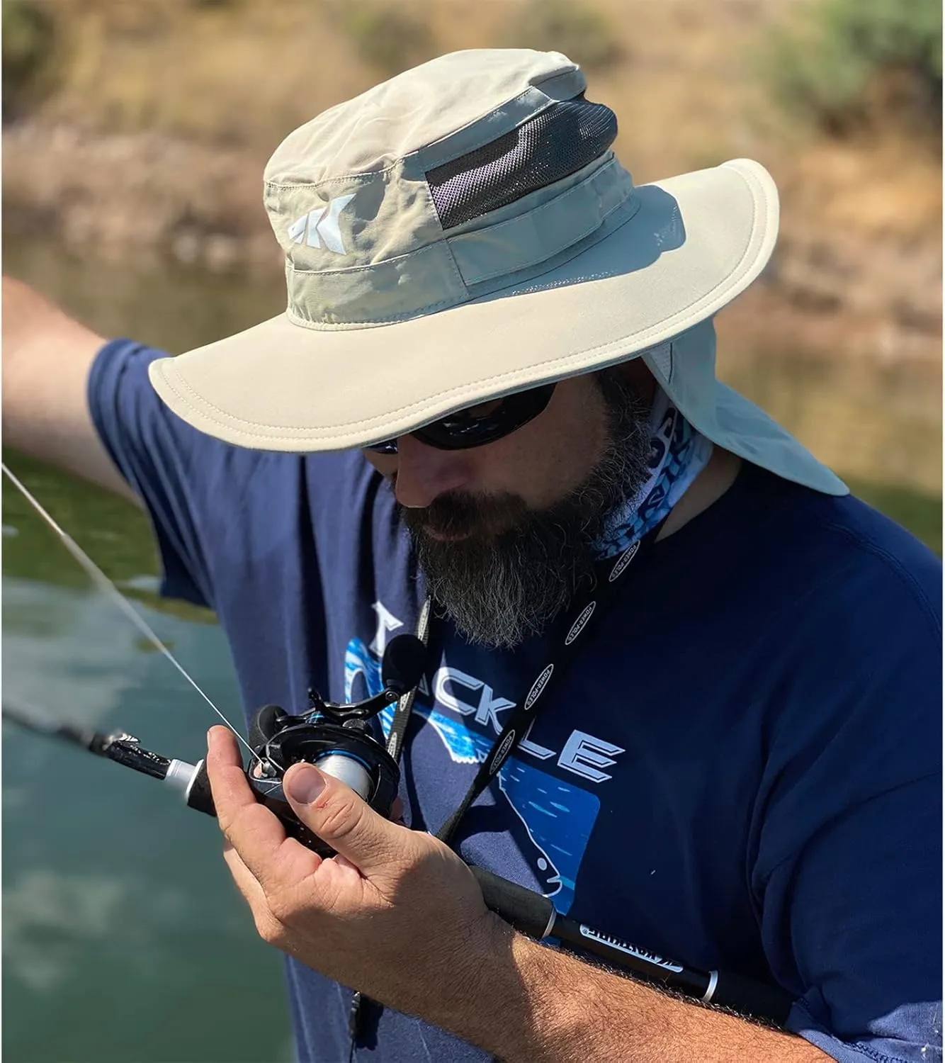 KastKing UPF 50 Boonie Hat Fishing Hat with Removable Neck Flap Sun Hats for Men