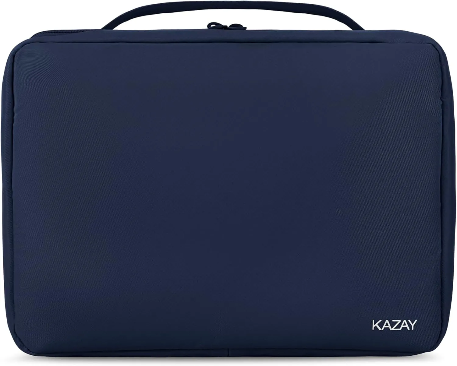 KAZAY Hanging Toiletry Bag with TSA Approved Detachable Pouch, Travel Toiletry Bag, Water Resistant, Premium Nylon, Full-Size Bottles, Travel Size Toiletries, Cosmetic Bag, Makeup Bag, Unisex (Navy)