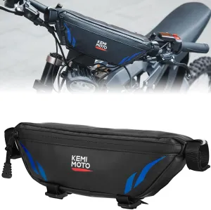 KEMIMOTO Motorcycle Handlebar Bag Universal Bicycle Waterproof Front Storage Bag Compatible with Sur-Ron Light Bee X and S X160 X260 Talaria Sting Electric Dirt Bike, Blue 1L