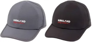 KIRKLAND Signature Unisex Logo Hat, 2-Pack (Adjustable fit, Grey and Black)