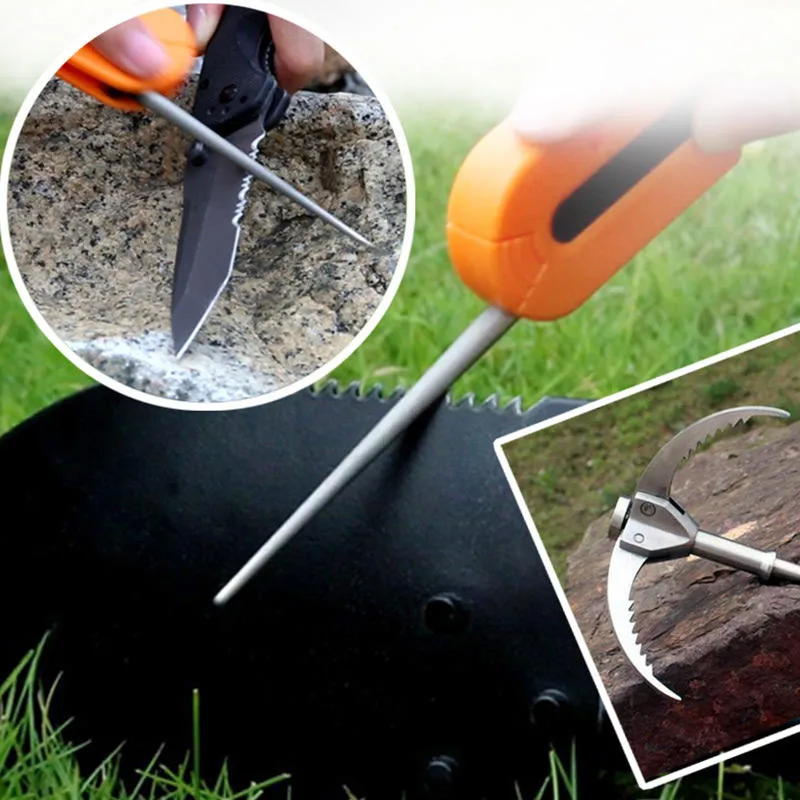 Kitchen Portable Multi-Function Compass Whistl Sharpener Diamond Tapered Sharpening Tools Sharpen Stone
