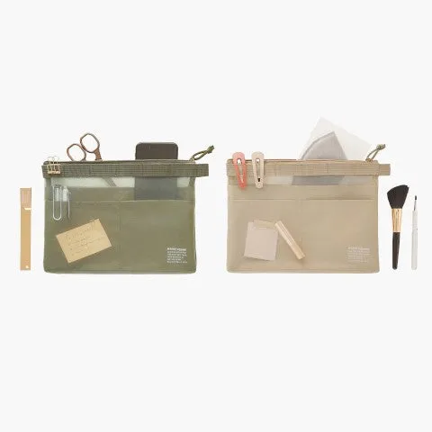 Kleid Mesh Carry Pouch in Beige- 7x9 inches