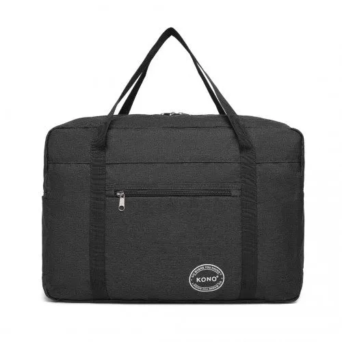 Kono Foldable Waterproof Storage Cabin Travel Handbag - Black
