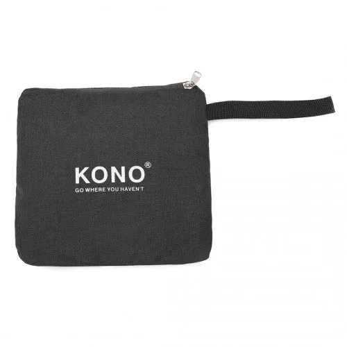 Kono Foldable Waterproof Storage Cabin Travel Handbag - Black