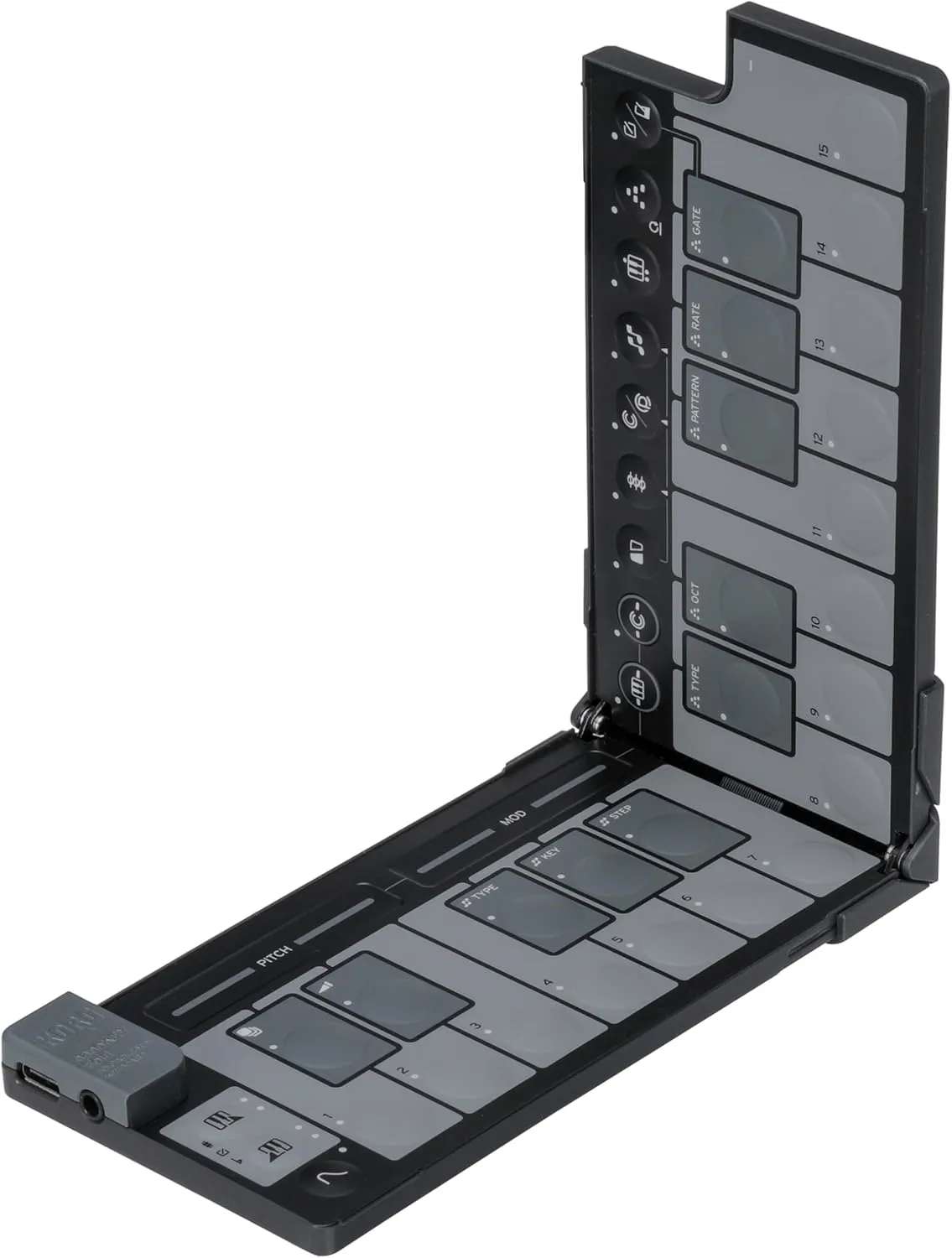 Korg nanoKEY Fold - 25-Key Foldable MIDI Keyboard Controller with USB-C and TRS-MIDI - Black