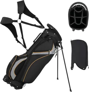 KOTEK Golf Stand Bag with 8 Way Top Dividers, Golf Club Bag with Cooler, Rain Hood, 7 Pockets, 3 Handles, Dual Adjustable Shoulder Straps & Umbrella Holder, Lightweight Golf Bag for Men Women