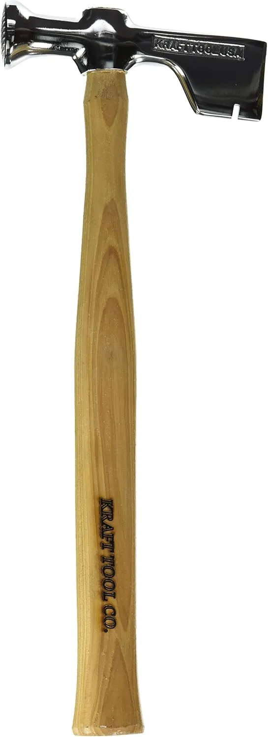 Kraft Tool DW264 Checkered Face Heavy-Duty Hammer with 16-Inch Handle, 18-Ounce