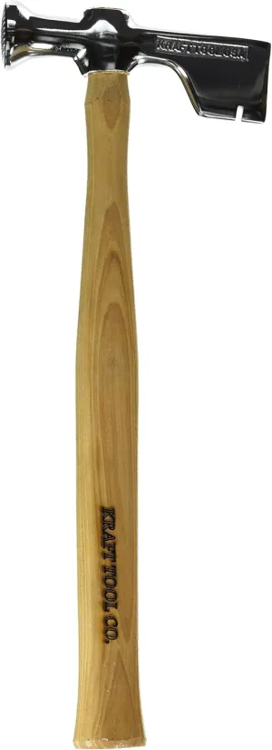 Kraft Tool DW264 Checkered Face Heavy-Duty Hammer with 16-Inch Handle, 18-Ounce