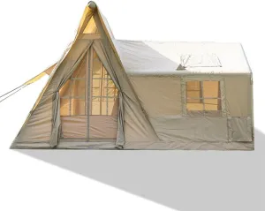Large Camping Cabin Inflatable Outdoor Shelter Outdoor Blow Up Tent Outdoor Glamping Rain and Sun Protection Multi-Faceted Ventilation