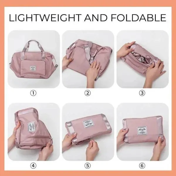 Large Capacity Foldable Storage Bag for Travel and Gym