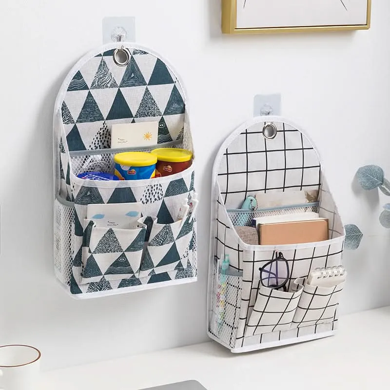 Large Cotton Linen Wall-Mounted Storage Bag – Hanging Organizer