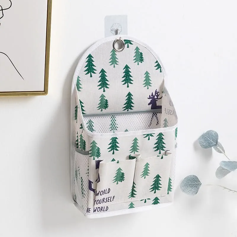 Large Cotton Linen Wall-Mounted Storage Bag – Hanging Organizer