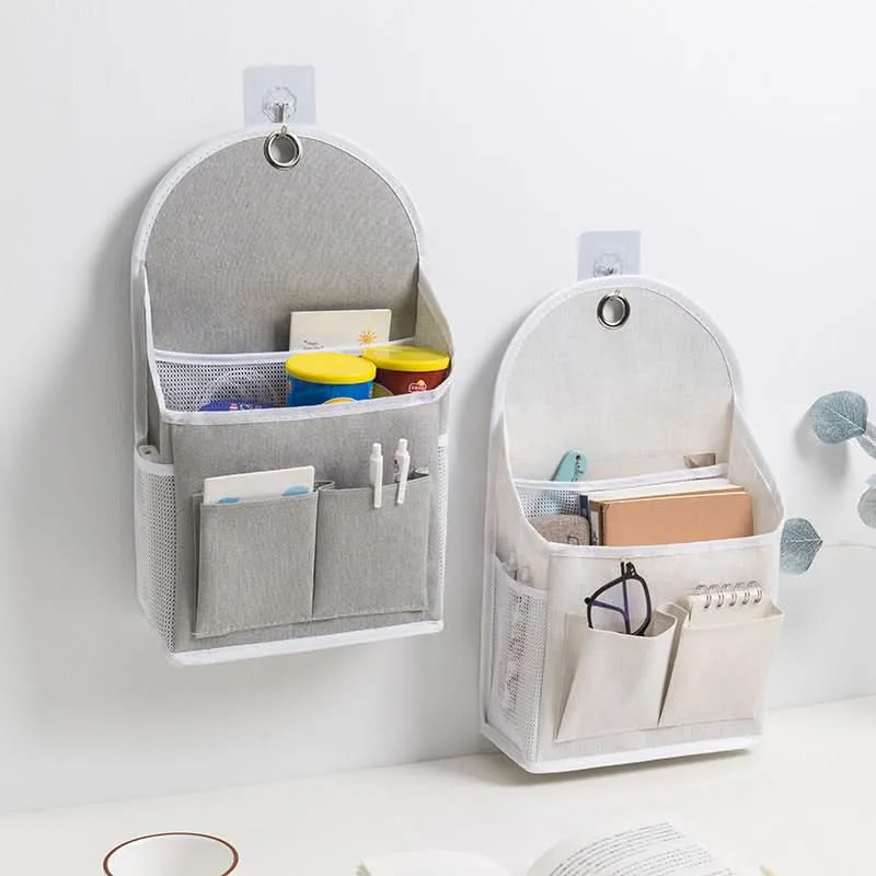 Large Cotton Linen Wall-Mounted Storage Bag – Hanging Organizer