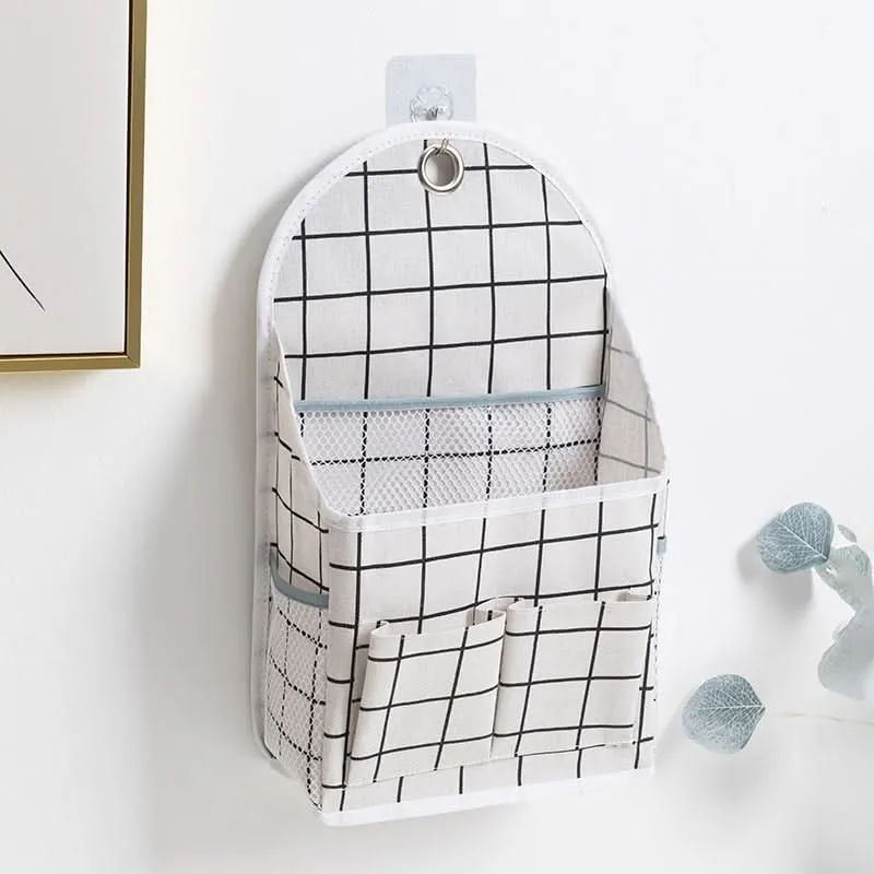 Large Cotton Linen Wall-Mounted Storage Bag – Hanging Organizer