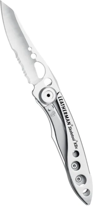 LEATHERMAN, Skeletool KBX Pocket Multitool with Knife and Bottle Opener, Stainless Steel