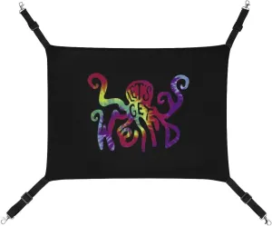 Let's Get Weird Tye Dye Octopus Hanging Cat Bed Soft Breathable Pet Hammock for Cage Pet Sleeper for Kitten Ferret Puppy Rabbit