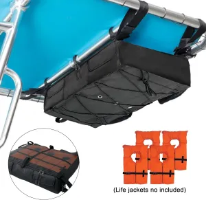 Life Jacket Storage Bag, Ocean Class 600D Oxford Fabric, T-Top Storage Bag, Suitable for Most T-Boats, Bimini Tops, and Float Tops (Life Jackets not Included)