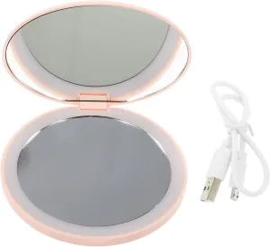 LIFKOME Led Makeup Mirror Portable Handheld Lighted Travel Mirror Compact Folding for Women Makeup Beauty