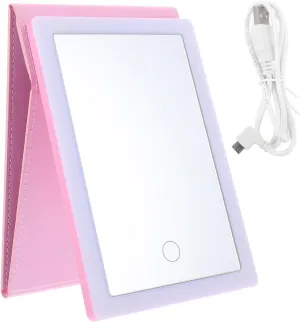 Lighted Vanity Mirror Lighted Makeup Mirror Pocket Makeup Mirror Compact Makeup Mirror Led Cosmetic Tabletop Makeup Mirror Led Vanity Mirror Travel Mirror Aluminum Mirror Folding