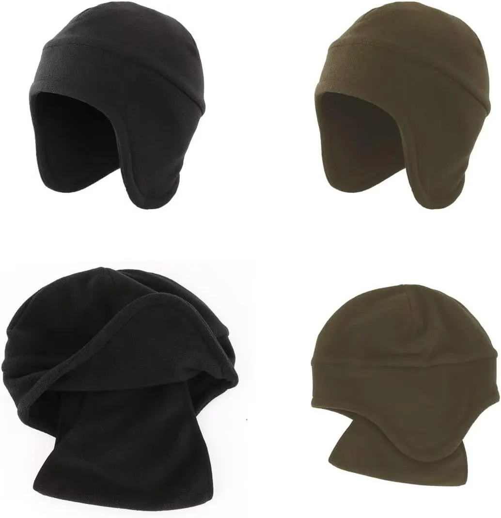 LLmoway Men’s Warm 2 in 1 Hat Winter Fleece Earflap Skull Sports Beanie Ski Mask
