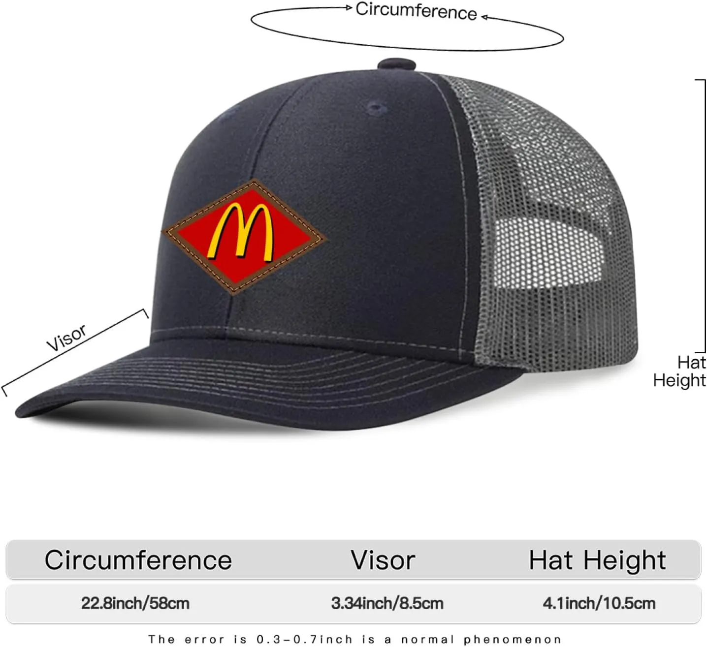 Long Brim Trucker Dad Work Hat for Unisex Adult Soft Outdoor Plain Baseball Mesh Cap Womens Mens Adjustable Golf Sun Hat