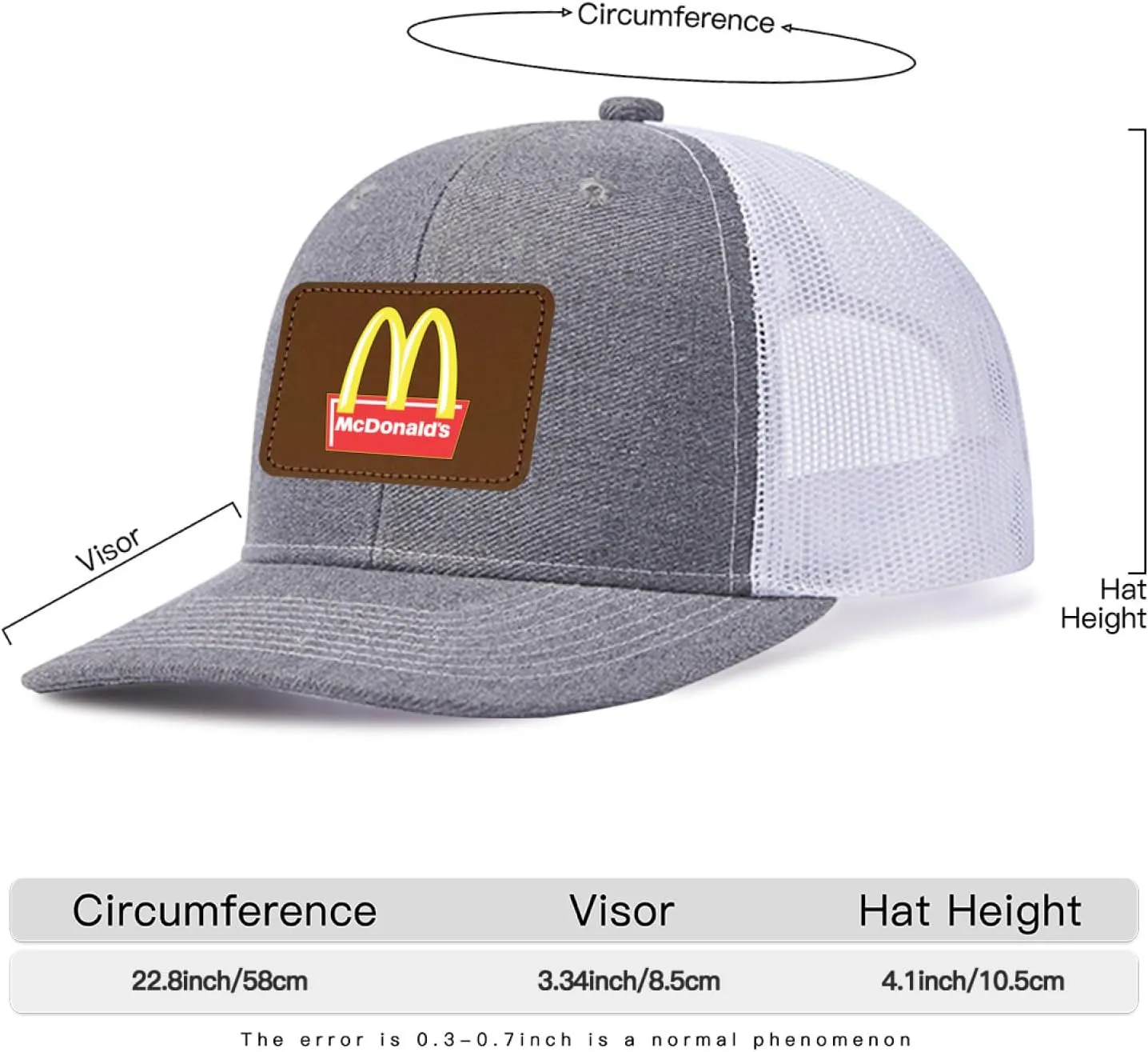 Long Brim Trucker Dad Work Hat for Unisex Adult Soft Outdoor Plain Baseball Mesh Cap Womens Mens Adjustable Golf Sun Hat