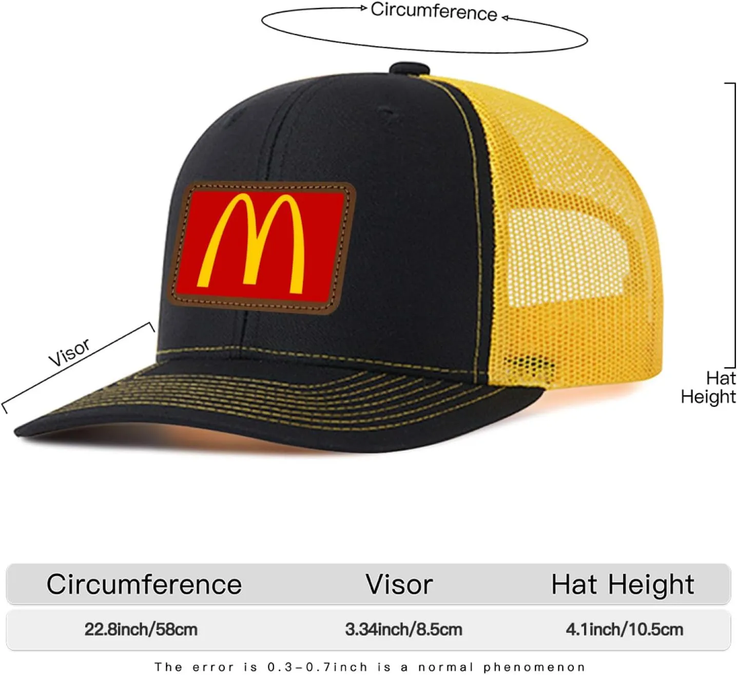 Long Brim Trucker Dad Work Hat for Unisex Adult Soft Outdoor Plain Baseball Mesh Cap Womens Mens Adjustable Golf Sun Hat